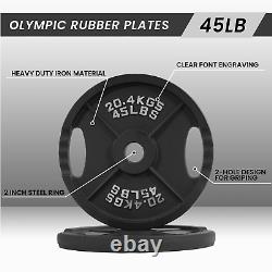 BalanceFrom Plaque de Poids Olympique en Fonte de 2 Pouces - Ensemble de 245 lbs Multiple Pac