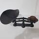 Balance Standard En Fonte Vintage Avec Plateau Poids De Comptoir De 2 Lb Noir Antique