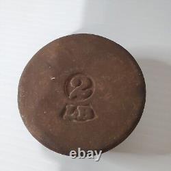 Balance standard en fonte vintage avec plateau poids de comptoir de 2 lb noir antique