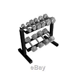 Banc D'exercice Avec 150 Lb Haltère Poids Set Barbell Support De Rangement Home Gym Fit