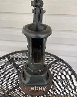 Base de lampe en fonte avec pompe à main par Ranch Craft Original 16 livres vert Sears Roebuck