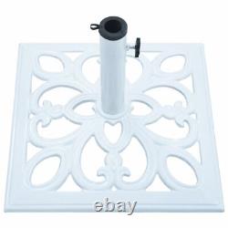 Base de parasol blanc 26,5 lb en fonte 19,3