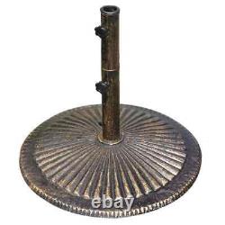 Base de parasol de patio en fonte classique de 50 lb en bronze