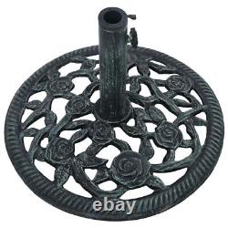 Base de parasol verte 19.8 lbs 15.7 fonte de fer