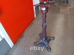 Base de table pour pied en fonte de couleur marron vintage, hauteur de 28 pouces