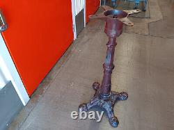 Base de table pour pied en fonte de couleur marron vintage, hauteur de 28 pouces