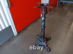 Base de table pour pied en fonte de couleur marron vintage, hauteur de 28 pouces