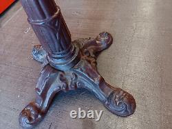Base de table pour pied en fonte de couleur marron vintage, hauteur de 28 pouces