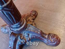 Base de table pour pied en fonte de couleur marron vintage, hauteur de 28 pouces