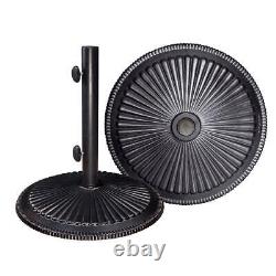 Base en fonte de corail de 50 lb, noir