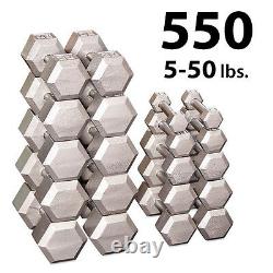 Body-solid 5-50lb. Paquet Hex Dumbbell Gdr363-pkg