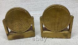 Bookends en fonte vintage Madonna et Enfant religieux 5,5 x 4,75 patine 4+ lbs