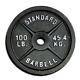 Cap Barbell 100 Lb Plaque De Poids Olympique Unique En Fonte Pour La Salle De Musculation