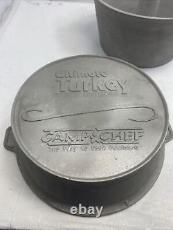 Camp Chef Ultimate Turkey Roaster Cast Convection Fer Four Fumer 20qt Nouveau