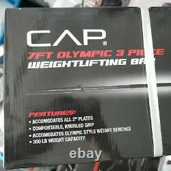 Cap Olympic Barbell Weight Set + 100 Lb 2 Plaques De Poids 130 Lb Total Home Gym