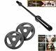 Cap Olympic Weightlifting Barbell + 50 Lbs 2 Weight Plates Set 80 Lbs Total
