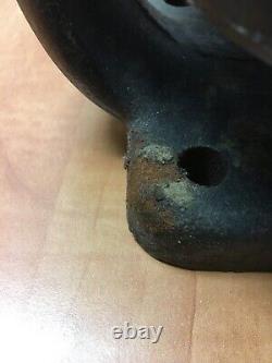 Cloche en laiton et en fonte avec battant 36lbs d'une ancienne locomotive de train à vapeur