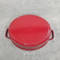 Cocotte ovale en fonte émaillée rouge Staub avec couvercle 31 CM 12.25
