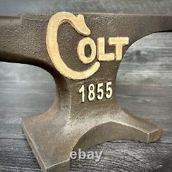Colt 18lb Cast Iron Anvil Antique Finition Old West Collector Decor Publicité