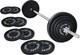Disques De Poids Standard En Fonte Comprenant Une Barre De 5 Pieds Avec Finition Noire