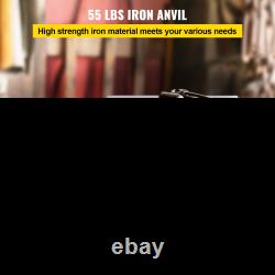 Enclume à corne unique VEVOR 55 livres, en fonte noire, pour forgeron résistant aux coups lourds