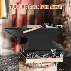 Enclume en fonte de 100 livres avec base stable de 9,9 x 5,3 pouces pour le pliage