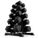 Ensemble D'haltères Hexagonaux De 200 Lb En Acier Allié Signature Balancefrom, Recouverts De Caoutchouc, Noir