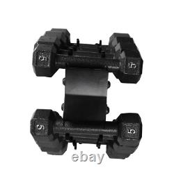 Ensemble de haltères 4 paires avec support en A en fonte pour la musculation 100 lbs