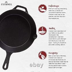 Ensemble de poêles en fonte Cuisinel, 4 pièces, 6 + 8 + 10 + 12 pouces
