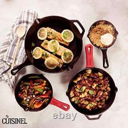 Ensemble de poêles en fonte Cuisinel, 4 pièces, 6 + 8 + 10 + 12 pouces