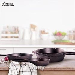 Ensemble de poêles en fonte Cuisinel, 4 pièces, 6 + 8 + 10 + 12 pouces