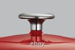 Faitout hollandais en fonte émaillée avec couvercle 7 litres rouge dégradé, 80131/052DS
