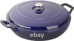 Fonte 3,5-Qt Braiser Bleu Foncé, Fabriqué en France