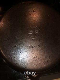 Griswold #10 Petite Logo en Fonte Poêle 716 B 11.75 Restaurée Assise Plate