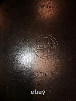 Griswold #10 Petite Logo en Fonte Poêle 716 B 11.75 Restaurée Assise Plate