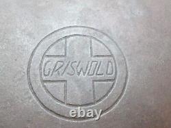 Griswold Erie #10 Marmite en fonte néerlandaise avec couvercle de campement Chuck Wagon - grand logo incliné