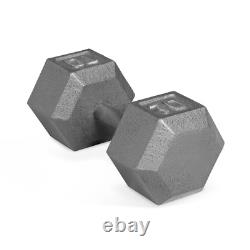 Haltère hexagonal en fonte de 70 livres - Équipement d'entraînement pour le travail musculaire en une seule pièce.