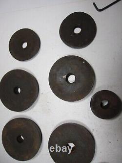 Haltères en fonte vintage/antique Weider Go Go Globe de 15 lb chacun