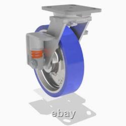 Hamilton 8 Ergo-Glide Polyurethane Roue en fonte pivotante Roulette 620 lb Charge