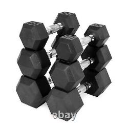 Home Gym Poids 10,20,30,50,80,100lbs Hex Dumbbel Fitness Cap Weight Loss Fit
