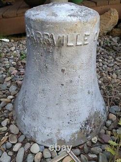 Huge Cast Iron -antique Carrville Ca School Farm Church Dinner Bell 100lbs