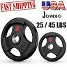 Jovego 2 Fitness Olympic Rubber Bumper Plaque De Poids 25/45lbs Barbell Gym