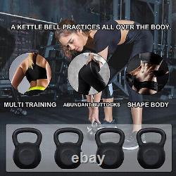 Kettlebell en fonte revêtu de poudre Signature Fitness 100 livres poids force