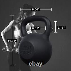 Kettlebell en fonte revêtu de poudre Signature Fitness 100 livres poids force