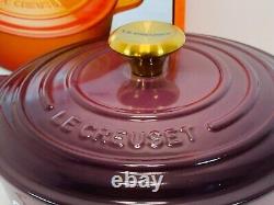 La Cocotte Le Creuset Signature 20cm 7-3/4 2-3/4 qt avec Bouton en Or Figué en Fonte