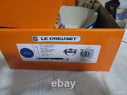 Le Creuset 4.5 Qt Round Dutch Oven Deep Teal Blue Émaillé Fonte- Grand Gift