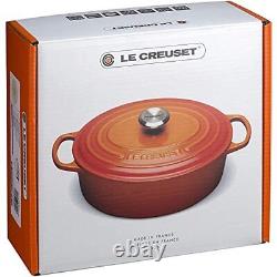 Le Creuset Émaillé Cast Iron Signature Ovale Four Hollandais Avec Couvercle, 8 Quart, Flame