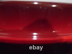 Le Creuset Enameled Cast Iron Cerise Red Oval Dutch Oven Withgrill LID #32 7,25 Qt