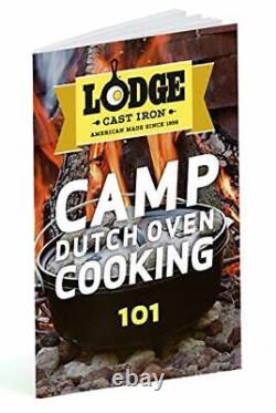 Lodge Pré-saisonné Cast Iron Deep Camp Dutch Oven Hot Coals USA Made Cookware 8qt