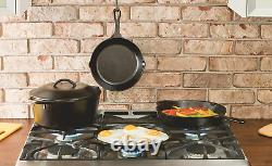 Marmite en fonte néerlandaise L8DO3 (5 litres) et outil de cuisson 4 en 1 pour marmite néerlandaise de camping